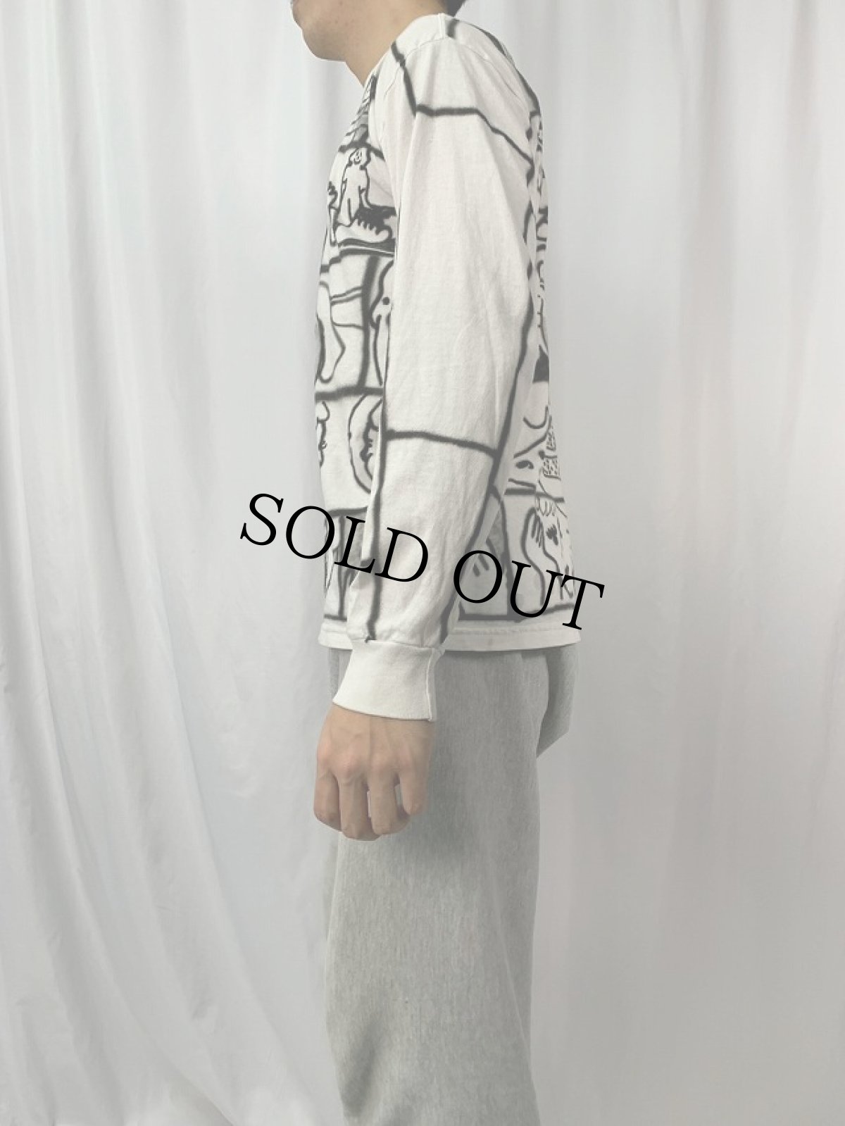 画像3: 80〜90's ハンドペイント ロンT M (3)