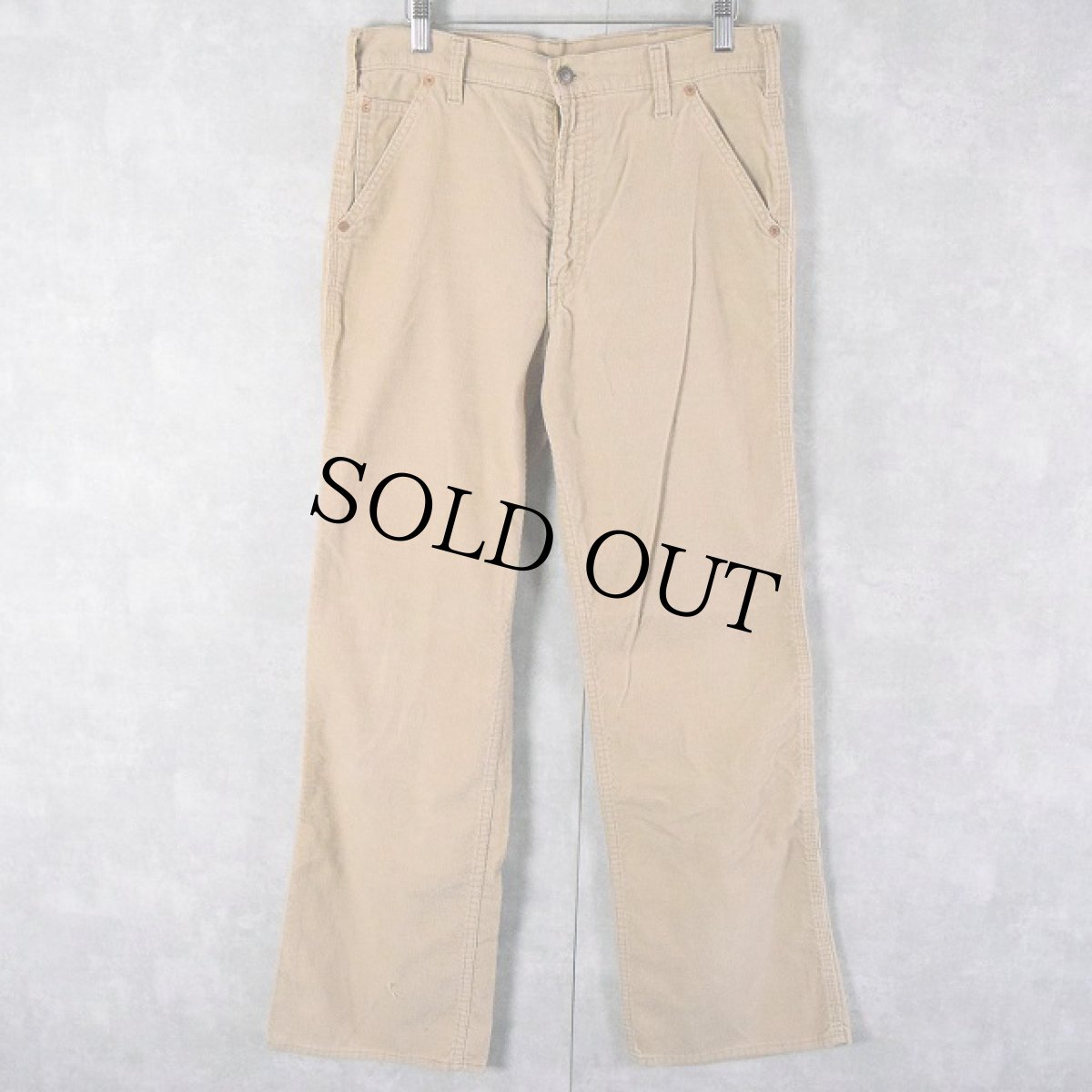 画像2: 70's Levi's バックルバック コーデュロイフレアパンツ W32 (2)