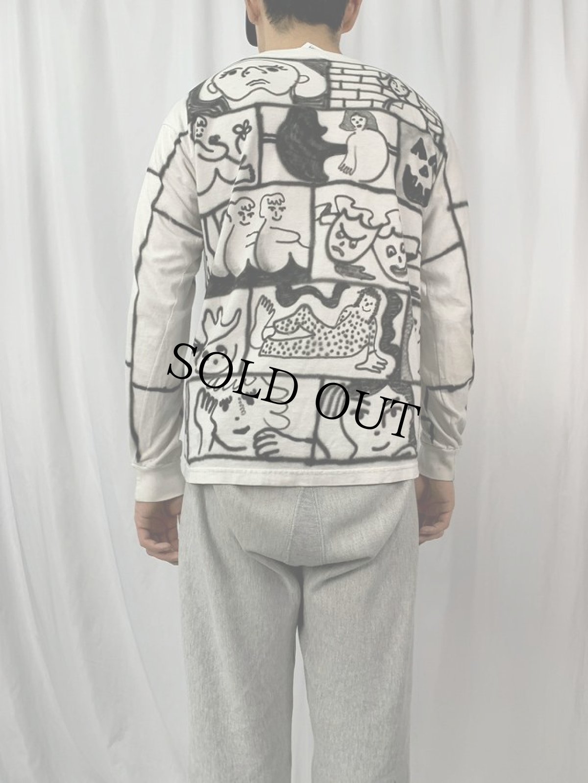 画像4: 80〜90's ハンドペイント ロンT M (4)