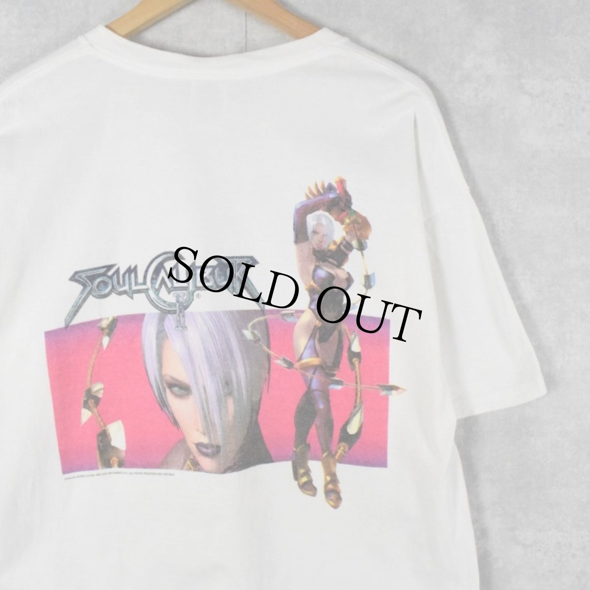 画像1: 90's SOULCALIBUR ビデオゲームプリントTシャツ XL (1)