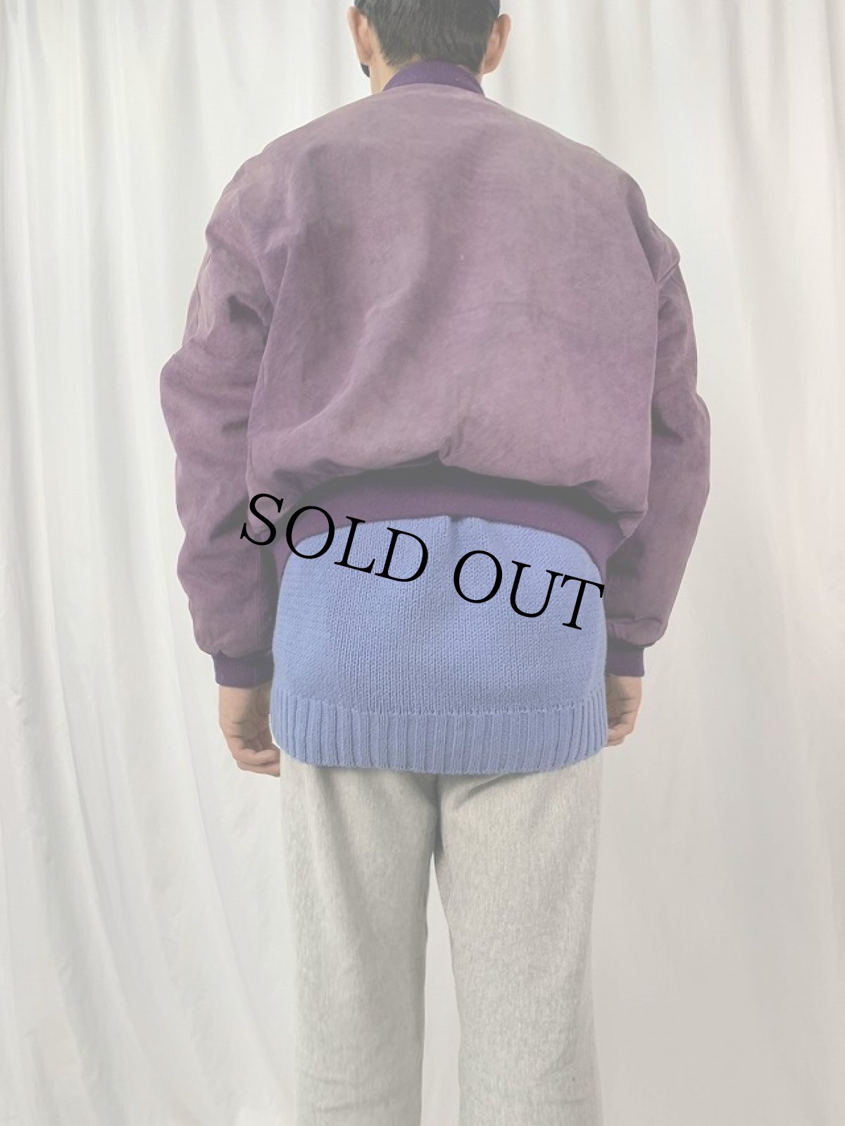 画像4: NAF NAF 刺繍入り スウェードブルゾン M (4)