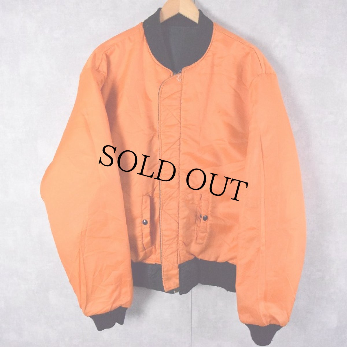 画像2: 民間用 90's U.S.AIR FORCE SPIEWAK "MA-1 E-TYPE" フライトジャケット NAVY SIZE48 (2)