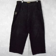 画像1: 90's〜 JNCO USA製 コーデュロイバギーパンツ BLACK W36 (1)