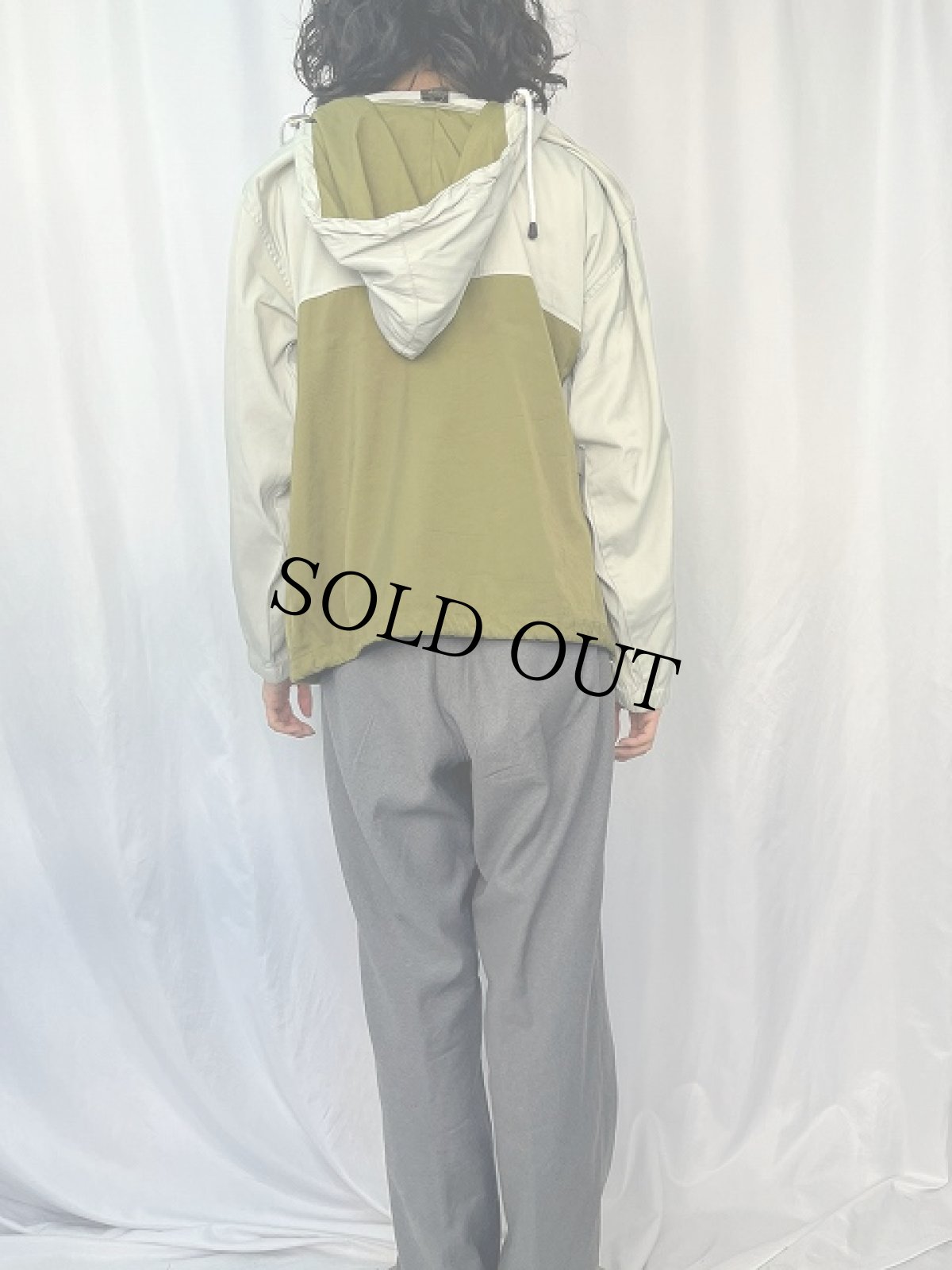 画像4: X-LARGE USA製 エンボスロゴ 2トーンカラー アノラックパーカー XL (4)