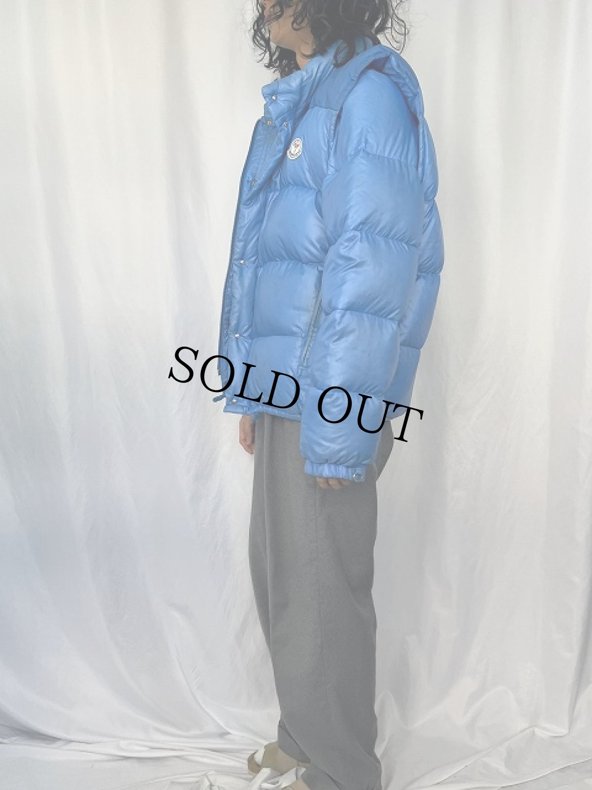 画像3: 70〜80's MONCLER FRANCE製 ドッキングデザイン ダウンジャケット (3)