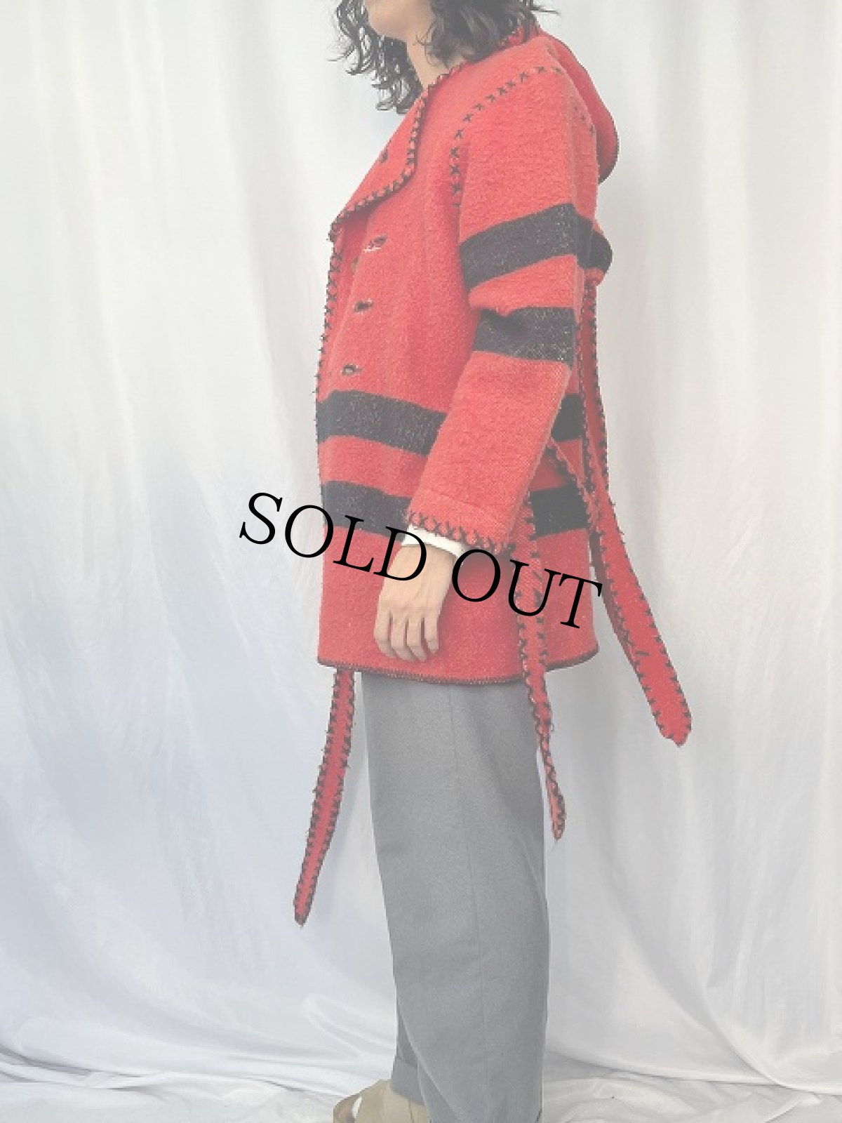 画像3: 60's ハンドメイド Baron woolen mills ダブルブレスト ラグフードコート (3)