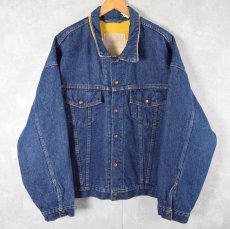 画像2: 90's Levi's×Hudson's Bay 70617-0291 USA製 ブランケットライナー リバーシブルデニムジャケット XL (2)