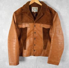 画像1: 70's PIONEER WEAR 裏ボア コンビレザージャケット SIZE40 (1)