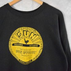 画像1: 90's "SUN STUDIO" ロゴプリント ラグランスウェット (1)