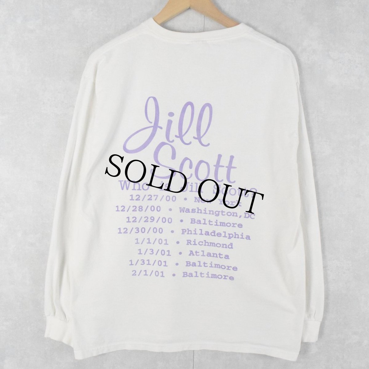 画像2: 2000's Jill Scott ミュージシャンツアーロンT (2)