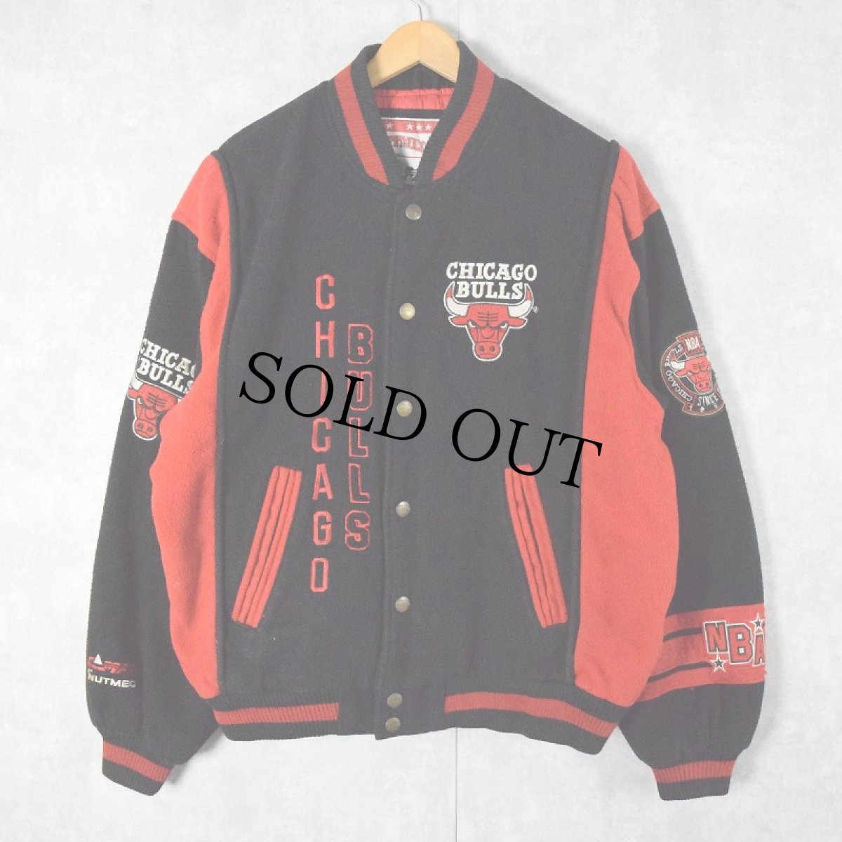 画像2: 90's NUTMEG by CAMPRI "CHICAGO BULLS" スタジャン L (2)