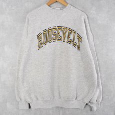 画像1: Champion USA製 "ROOSEVELT" 前V プリントスウェット XXL (1)