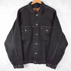 画像1: 90's Levi's 70507-4159 USA製 ブラックデニムジャケット XL (1)