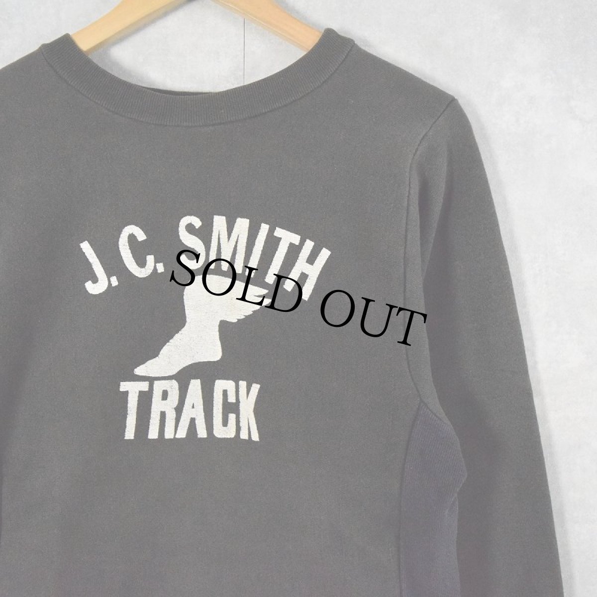 画像2: 80's Champion REVERSE WEAVE トリコタグ USA製 "J.C.SMITH TRACK" 2トーンカラースウェット S (2)