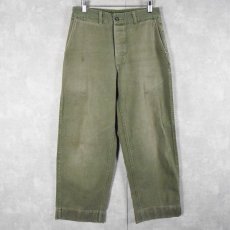 画像1: 40's U.S.NAVY N-3 Cottontwill Trousers W31 (1)