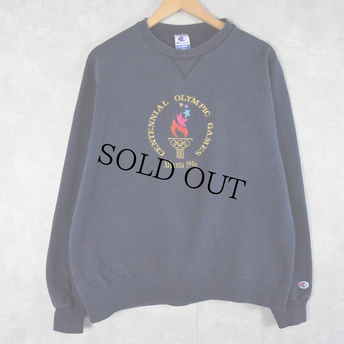 画像2: 90's Champion USA製 "Atlanta 1996" 刺繍スウェット XL (2)
