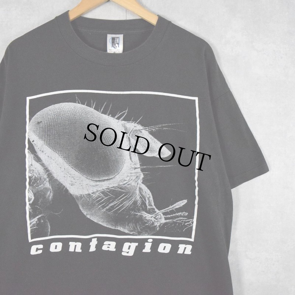 画像1: 90's Contagion インダストリアルロックバンドツアーTシャツ XL (1)