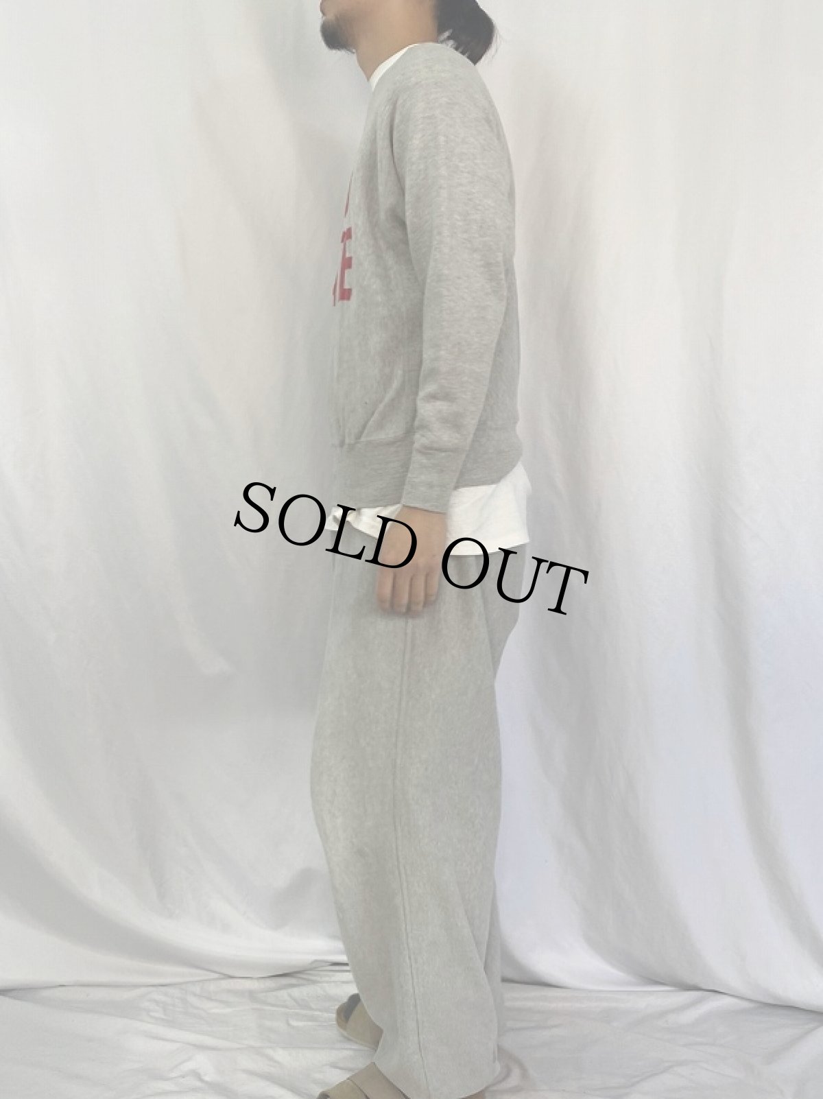 画像4: 70's Champion 赤単色タグ REVERSE WEAVE USA製 "OHIO STATE" プリントスウェット M (4)