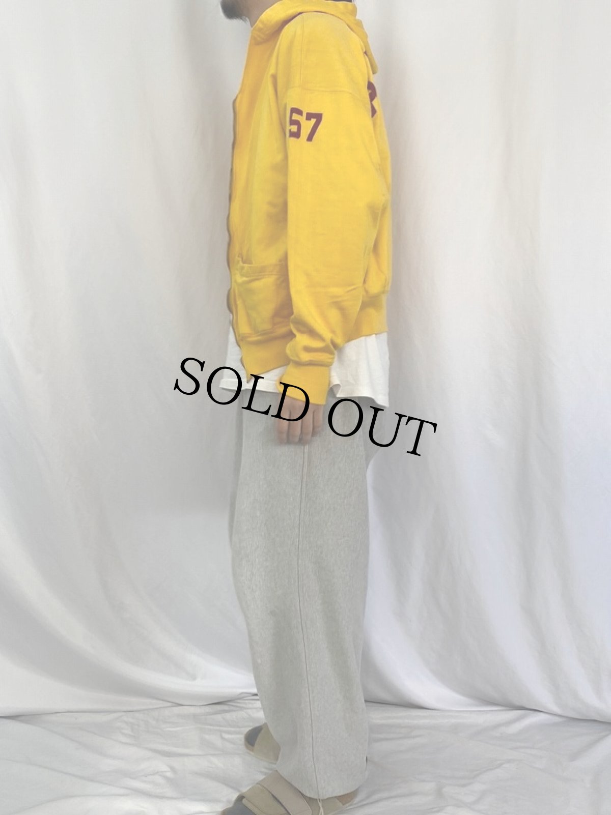 画像3: 50〜60's Champion 小文字ランタグ USA製 "APACHES" ダブルフェイス レーヨンスウェットジップパーカー L (3)