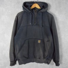 画像1: Carhartt エイジング ハーフジップスウェットフーディ  (1)