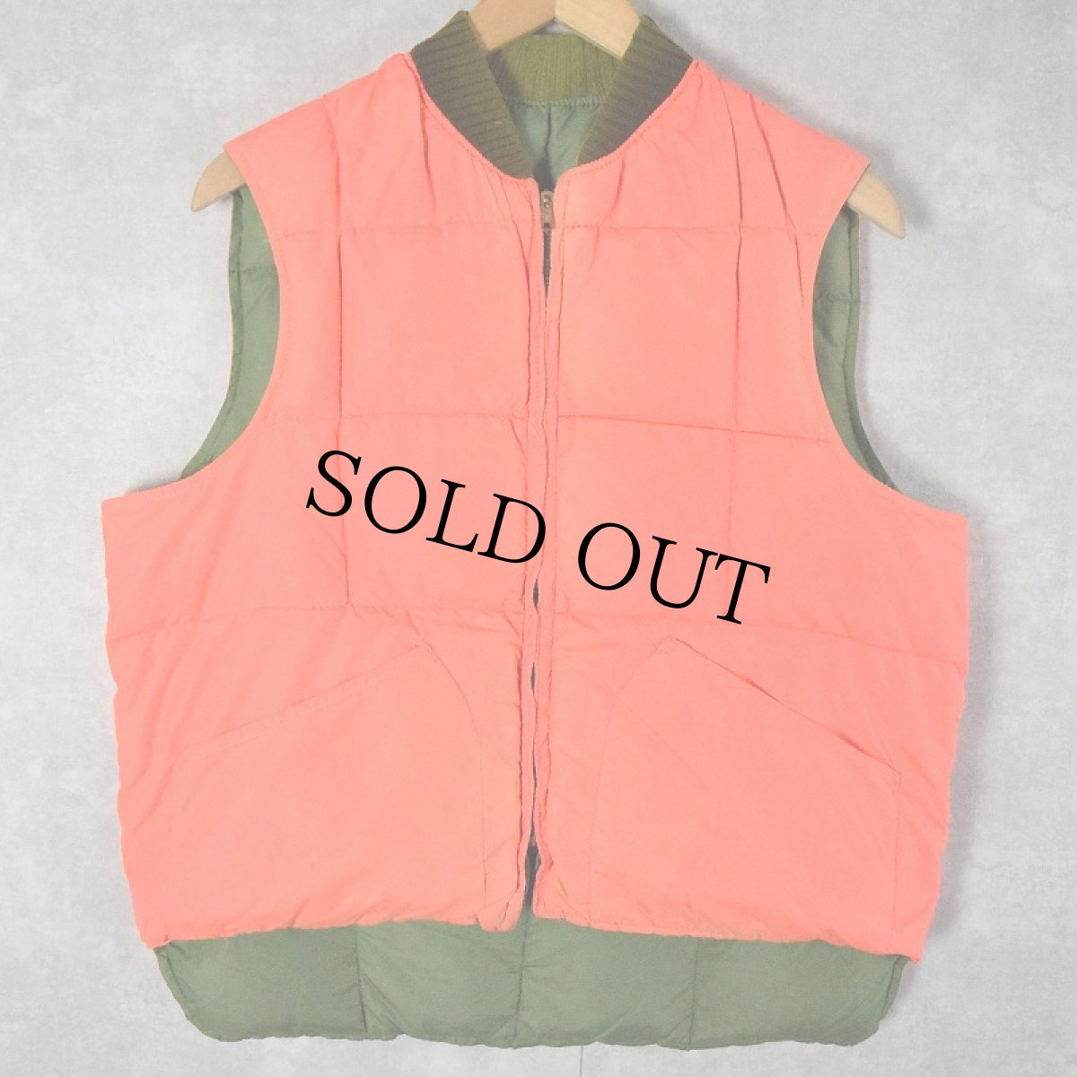 画像2: 70's TIMBERLINE リバーシブルキルティングベスト L (2)