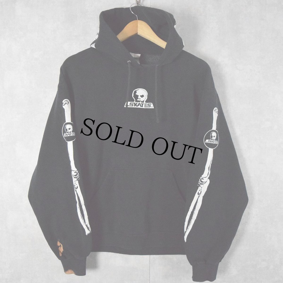 画像2: SKULL SKATES ロゴプリントスウェットフーディー L (2)