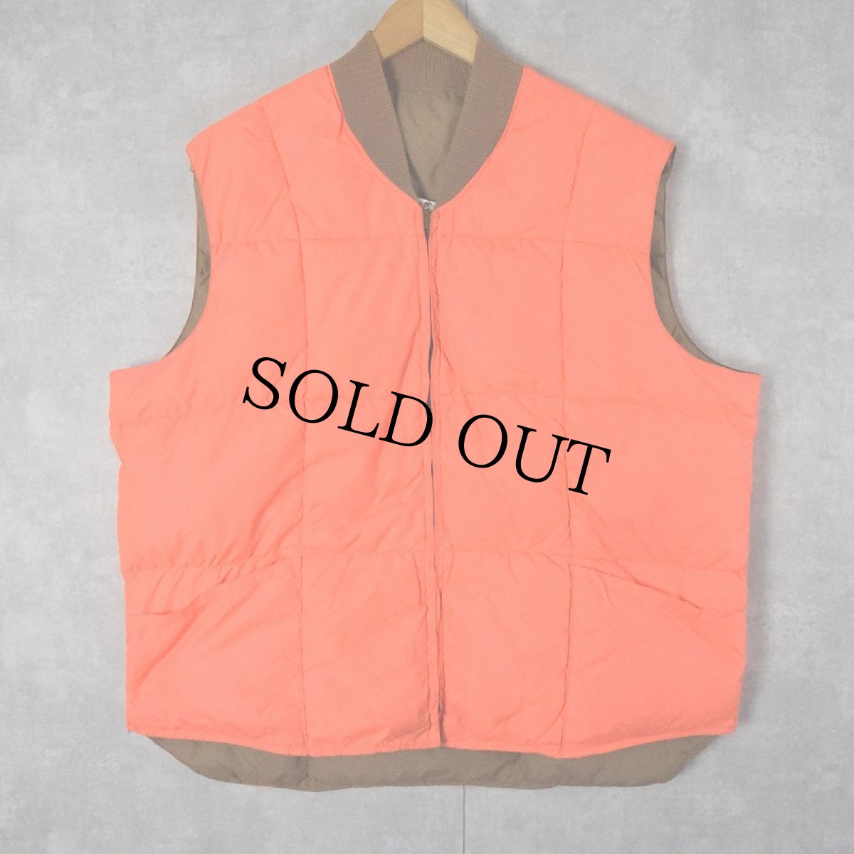 画像2: 70's USA製 リバーシブル ダウンベスト L (2)