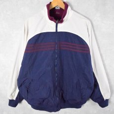 画像2: 90's adidas リバーシブル ジップジャケット M (2)