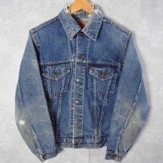 画像1: 70's Levi's 70505 イエローステッチ デニムジャケット (1)