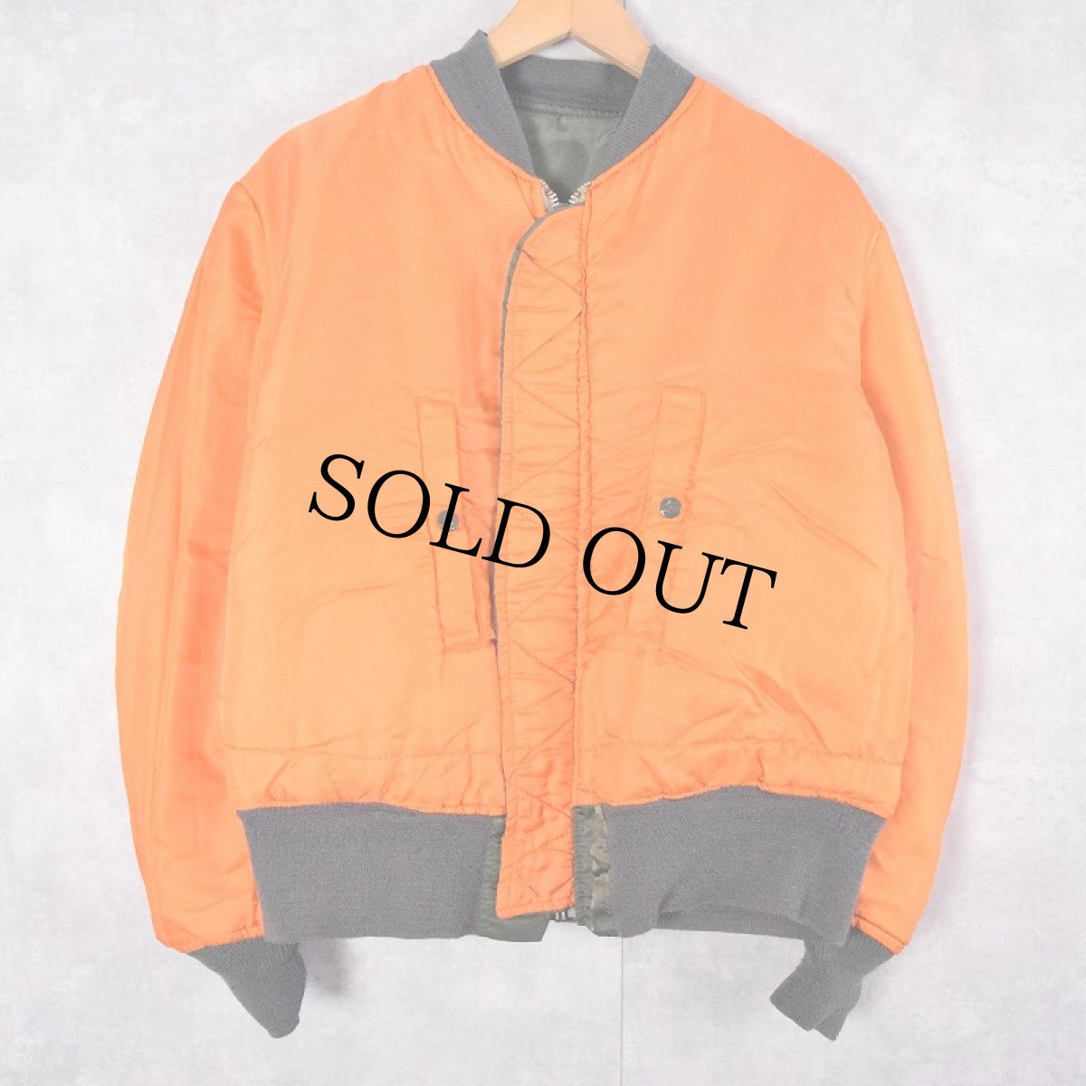 画像2: 民生品 CONCORD INDUSTRIES,INC. MA-1 "E-TYPE" フライトジャケット MEDIUM (2)