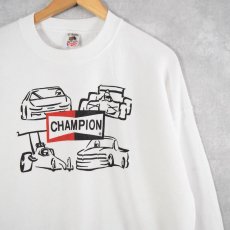 画像1: 90's USA製 "CHAMPION" イラストプリントスウェット XL (1)