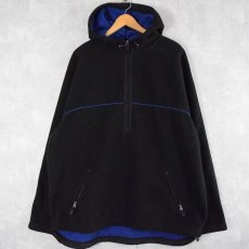 画像1: 90's GAP ハーフジップ フリースパーカー XXL (1)