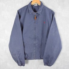 画像1: 90's POLO Ralph Lauren USA製 ロゴ刺繍 コットンツイルスイングトップ L (1)