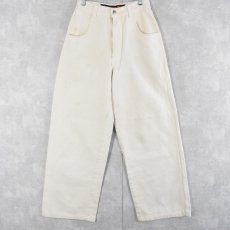 画像1: JYNX Jeans USA製 刺繍デザイン ホワイトデニムパンツ W27 (1)