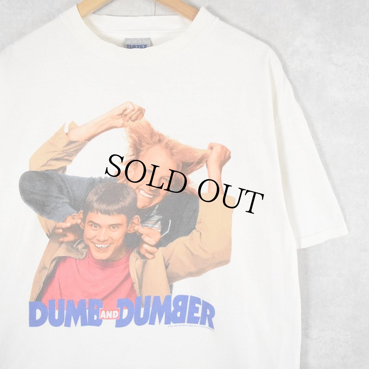 画像1: 90's DUMB AND DUMBER コメディ映画プリントTシャツ XL (1)