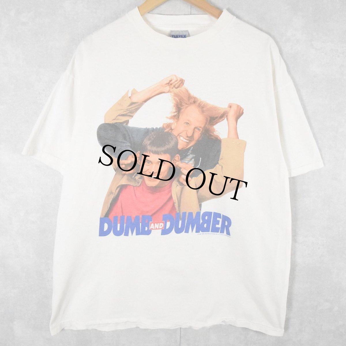 画像2: 90's DUMB AND DUMBER コメディ映画プリントTシャツ XL (2)