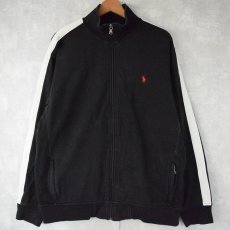 画像1: POLO Ralph Lauren スウェットジップジャケット BLACK XL (1)