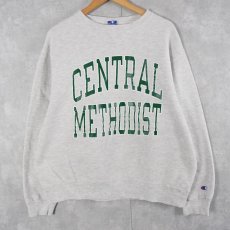 画像1: 90's Champion USA製 "CENTRAL METHODIST" プリントスウェット XXL (1)