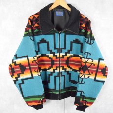 画像1: 80's PENDLETON USA製 "High Grade Western Wear" ネイティブ柄 ウールジャケット XL (1)