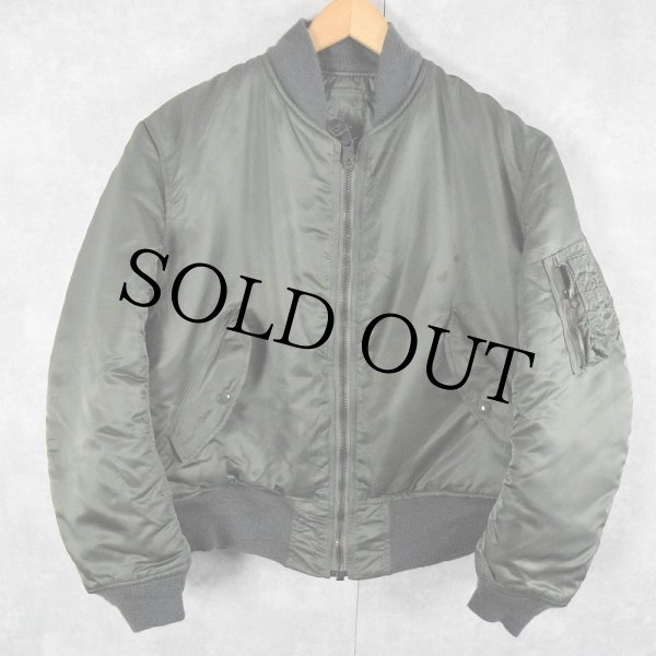 ビンテージ80年代軍物空軍MA-1リバーシブルフライトJKTシルバーM