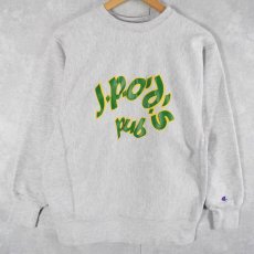 画像1: 90's Champion REVERSE WEAVE USA製 "j.p.o.d.s pub" プリントスウェット L (1)