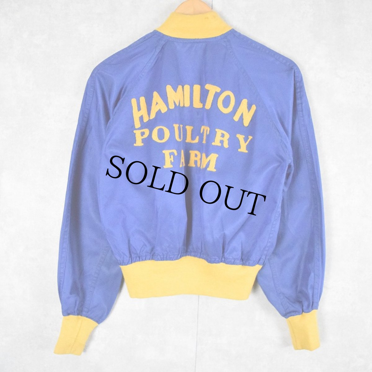 画像3: 40's HAMILTON POULTRY FARM サテン ボタンスタジャン (3)