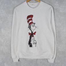 画像1: 90's Dr,Seuss THE CAT IN THE HAT USA製 キャラクタースウェット  (1)