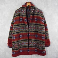 画像1: POLO Ralph Lauren ノルディック柄 ウールニットガウン M (1)