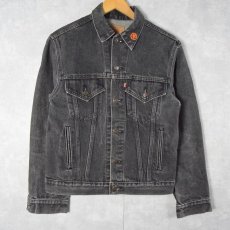 画像1: 80's〜 Levi's USA製 70506-0529 カスタム ブラックデニムジャケット SIZE38R (1)