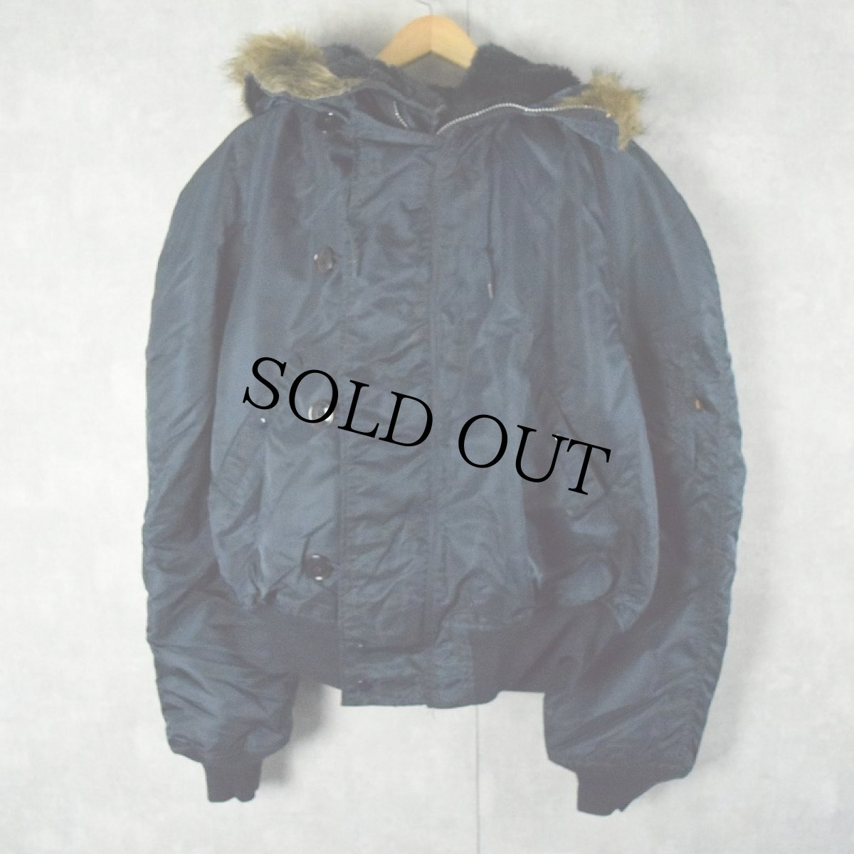 画像1: 民間品 ALPHA INDUSTRIES,INC. N-2B USA製 フライトジャケット XL NAVY (1)