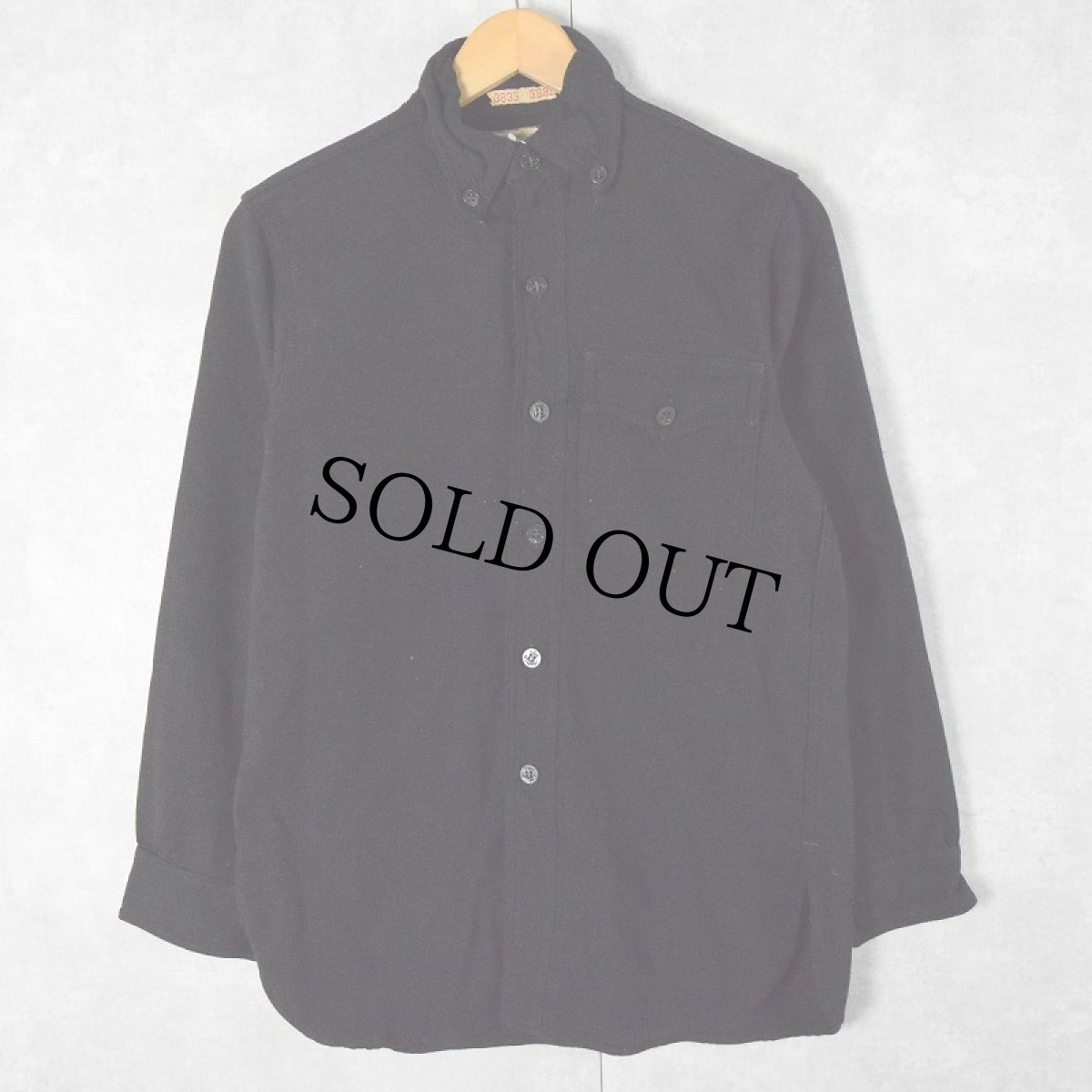 画像1: 40's U.S.NAVY NAVAL CLOTHING FACTORY 片ポケ CPOシャツ NAVY (1)