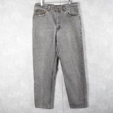 画像1: 90's Levi's 550 RELAXED FIT USA製 ブラックデニムパンツ W34 (1)