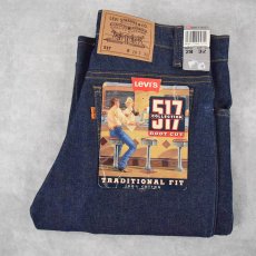 画像1: 90's Levi's 517 USA製 オレンジタブ デニムパンツ フラッシャー付きDEADSTOCK W30 (1)