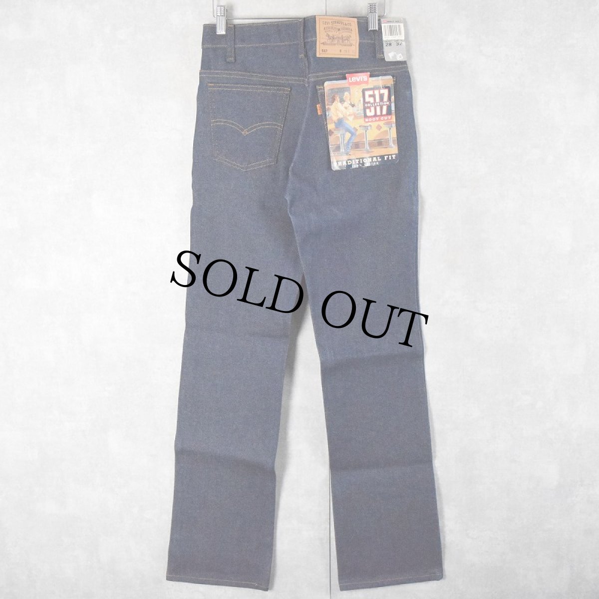 画像2: 90's Levi's 517 USA製 オレンジタブ デニムパンツ フラッシャー付きDEADSTOCK W30 (2)